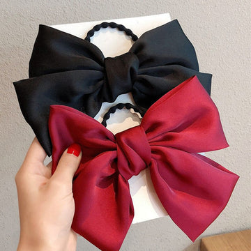 Big Bow Scrunchies Hair Ring Ponytail Holder Candy Color Hair Ties Rope Women Hair Accessories Hair Bows For Girls Hairbands daiiibabyyy